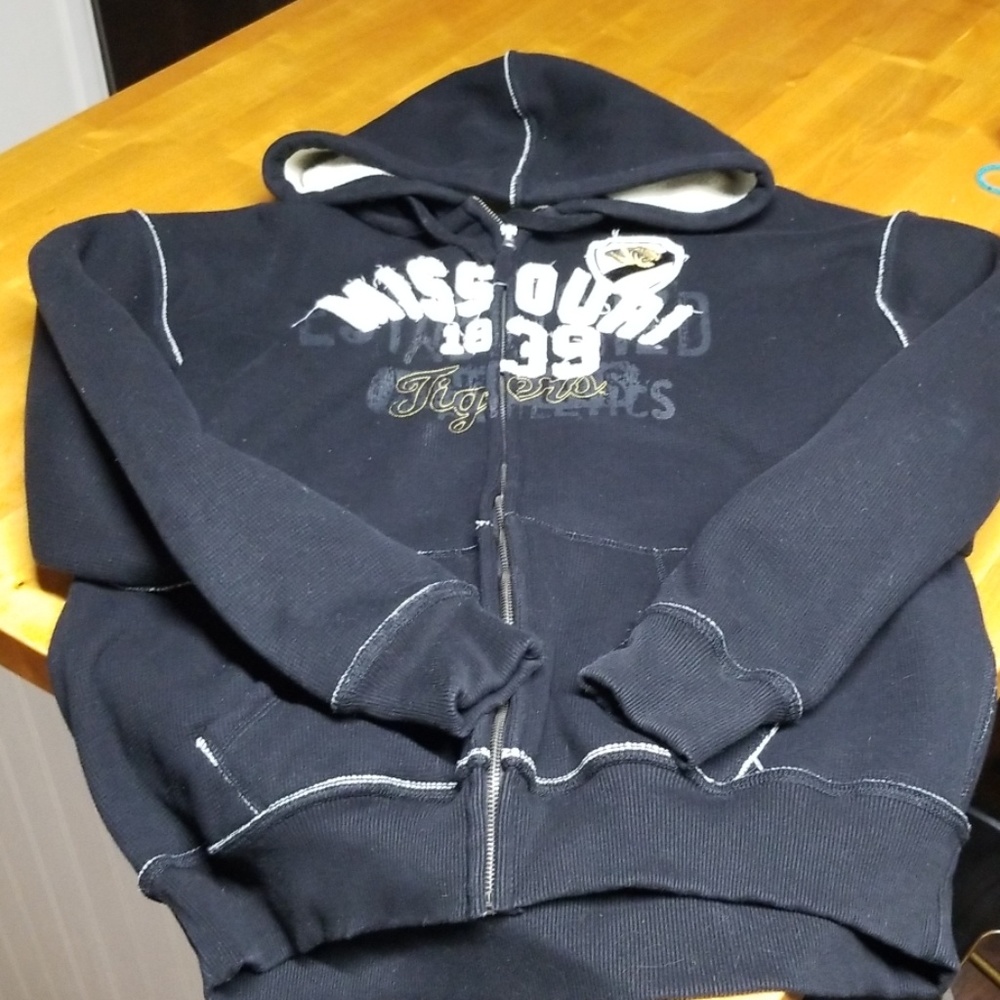 Missouri Tigers lined zip up hoodie, XL Mens